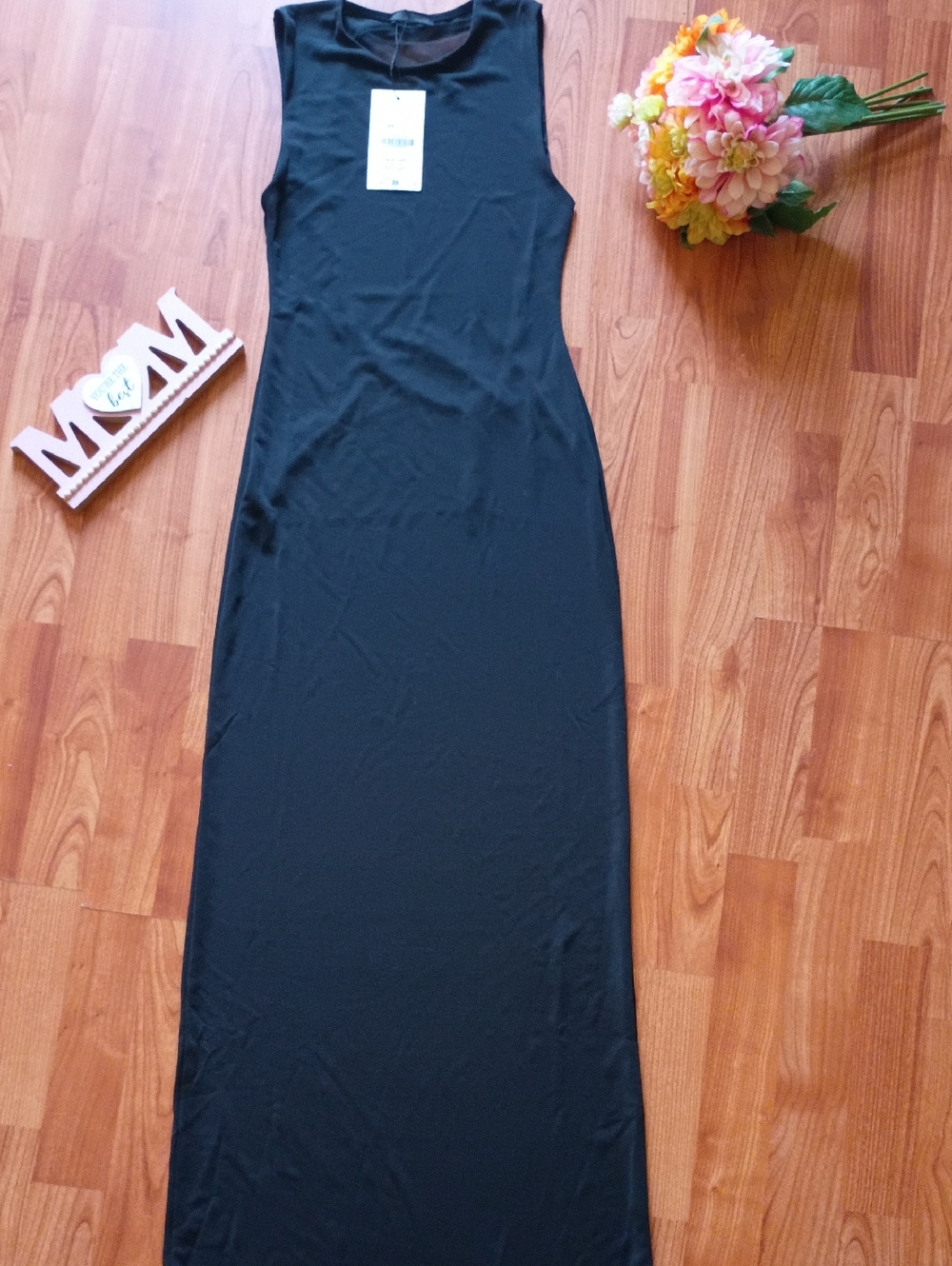Zara Black Sleeveless Maxi Dress